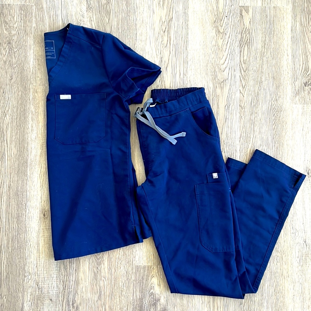 Figs Scrub Set - XS, Navy